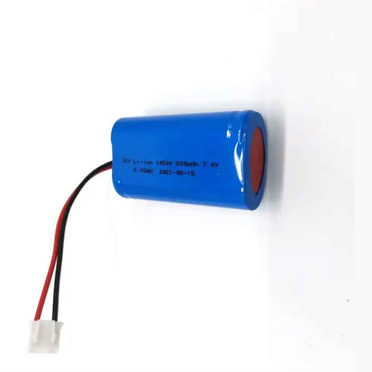 7.4V 800mAh 14500 Protected Li-ion Rechargeable Battery