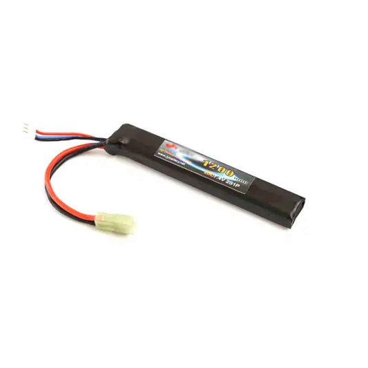 7.4V 1200mah rechargeable battery with mini Tamiya connector for airsoft gun