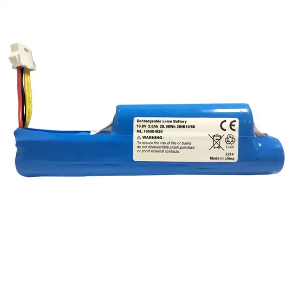 10.8V 2600mAh Li-ion Battery Pack Replacement For Velida VR 102 Robot Vacuum Cleaner