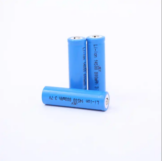 3.7V 800mAh 14500 li-ion battery cells for handhold fan