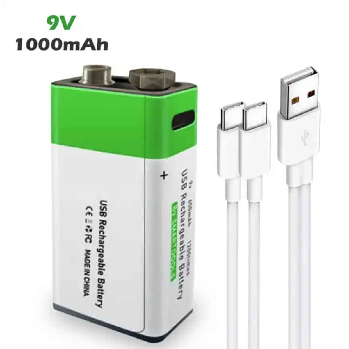 9V 1000mAh rechargeable battery USB C lithium battery lipo aa rechargeable bulk for toy home electro