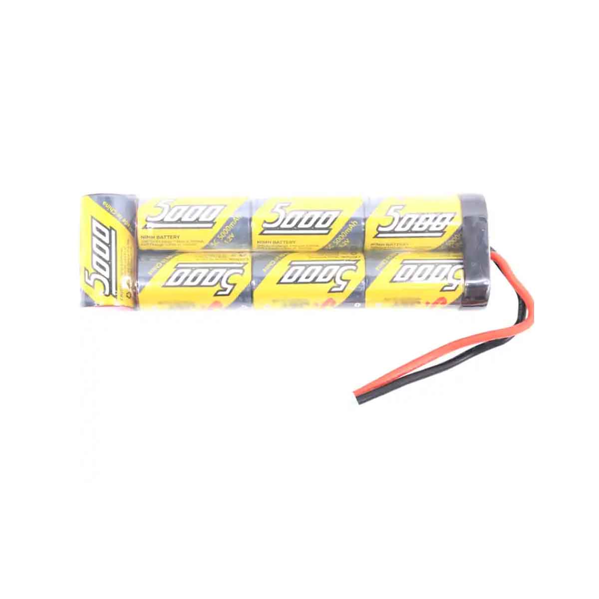 7.2v 5000mAh 鎳氫可充電 RC 電池組適用於遙控汽車、電動遙控怪物卡車、Traxxas 帶田宮連接器