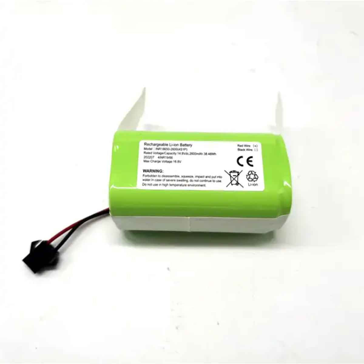 14.4V 2600mAh 18650 鋰電池組吸塵器電池更換適用於 Conga Eufy Ecovacs 吸塵器