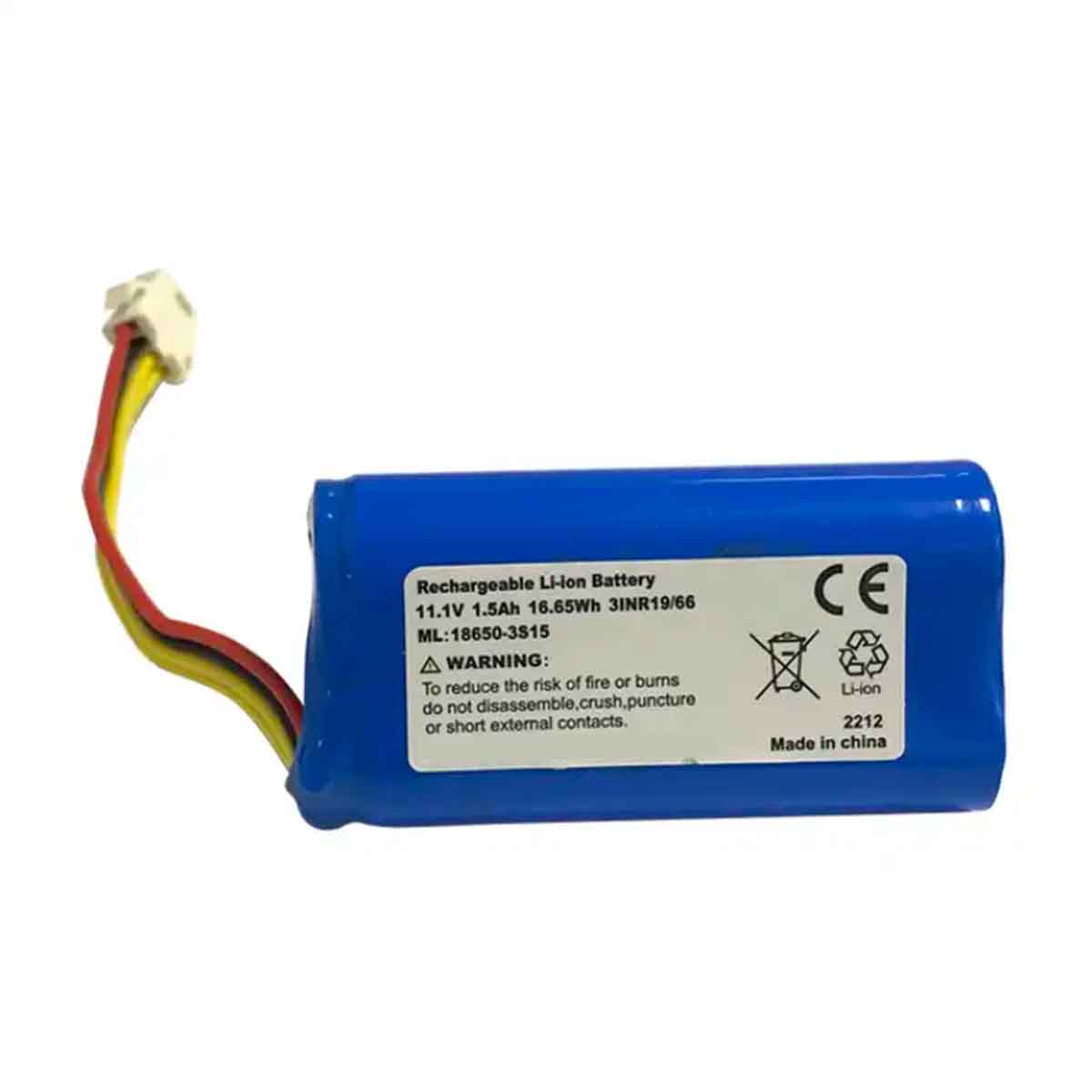 11.1V 1500mAh 锂离子电池组替换件适用于 ilife X5 V5PRO V5S V3 V4 机器人吸尘器