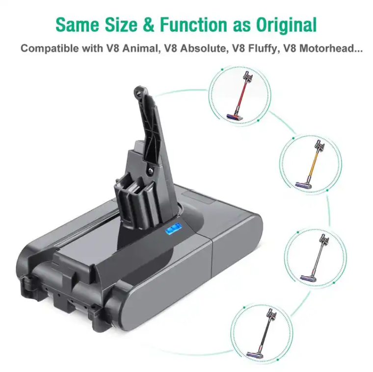 21.6V 4600mAh 鋰離子替換吸塵器電池組適用於 Dyson V6 V7 電池 KC V8 V10 鋰離子電池