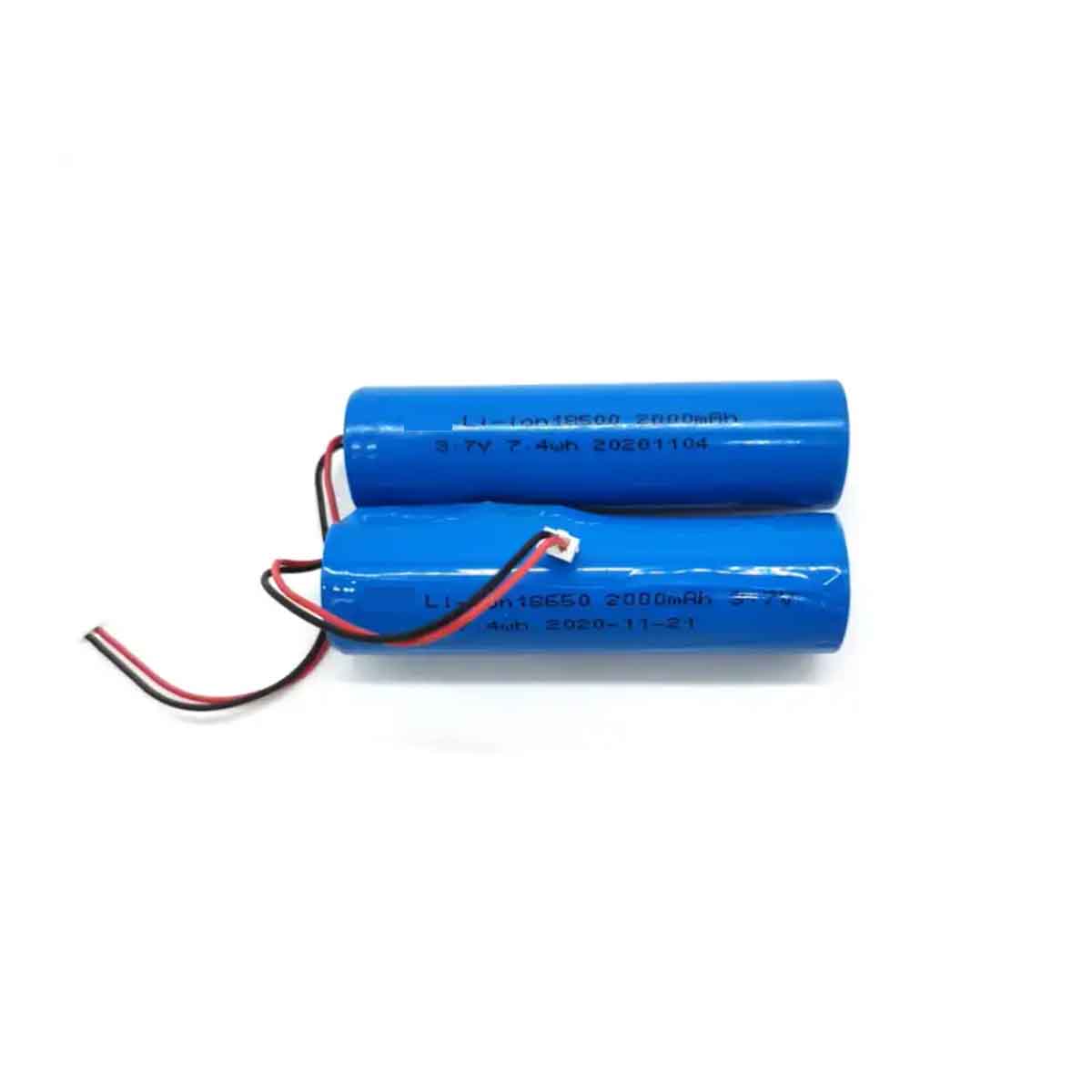 3.7v 2000mah 18650 可充電電池 18650 電池 附 PCB 帶連接器