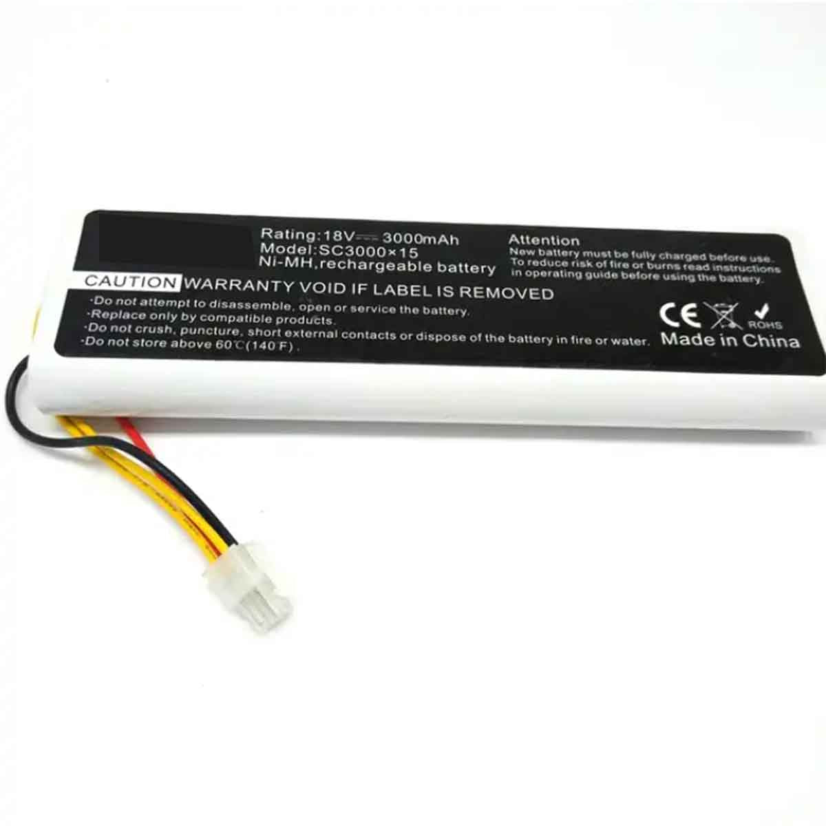 8V SC 3000mAh 鎳氫電池適用於 Husqvarna 自動割草機 12862101/6、AU-18C、1128621-01/6、自動割草機 220AC 