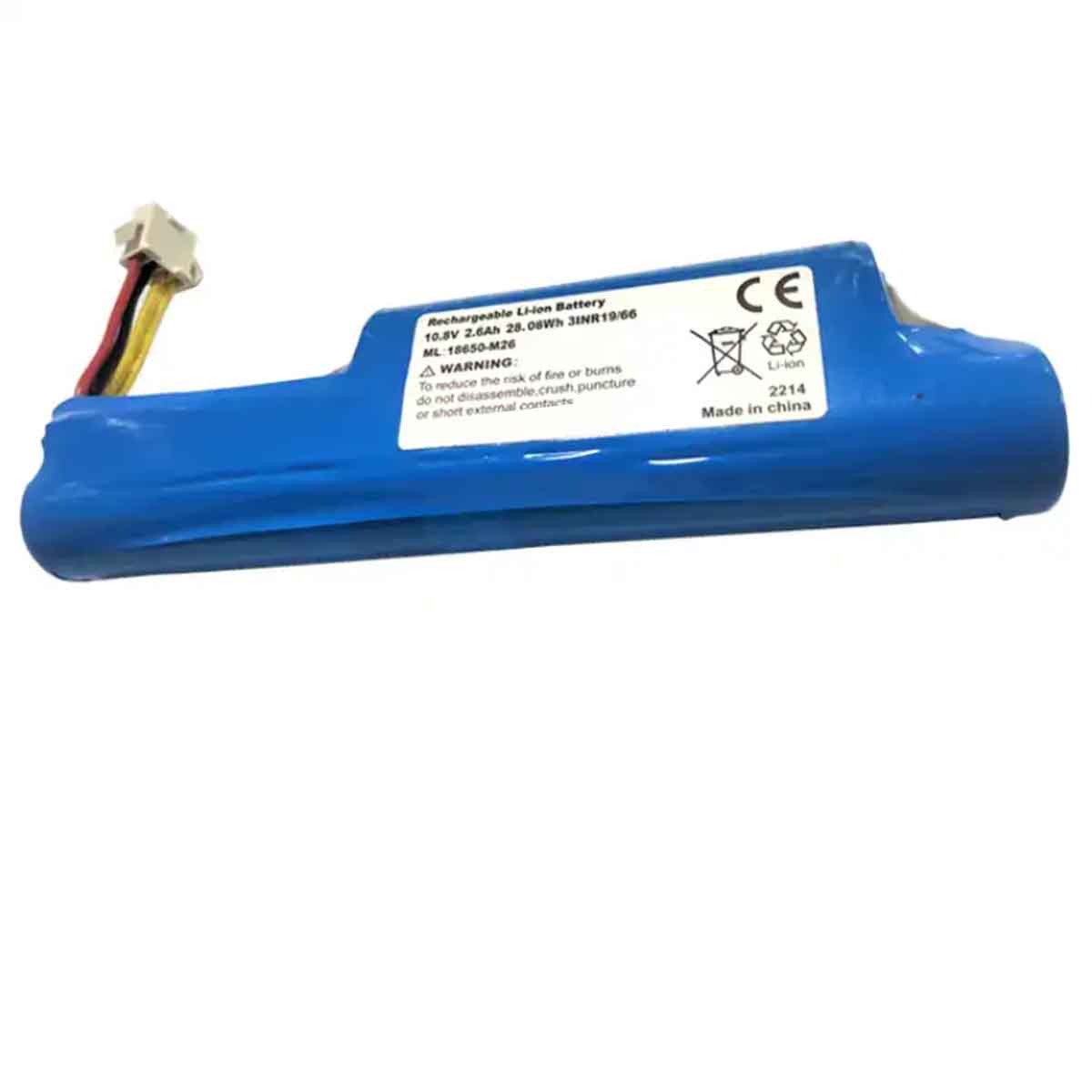 10.8V 2600mAh Li-ion Battery Pack Replacement For Velida VR 102 Robot Vacuum Cleaner