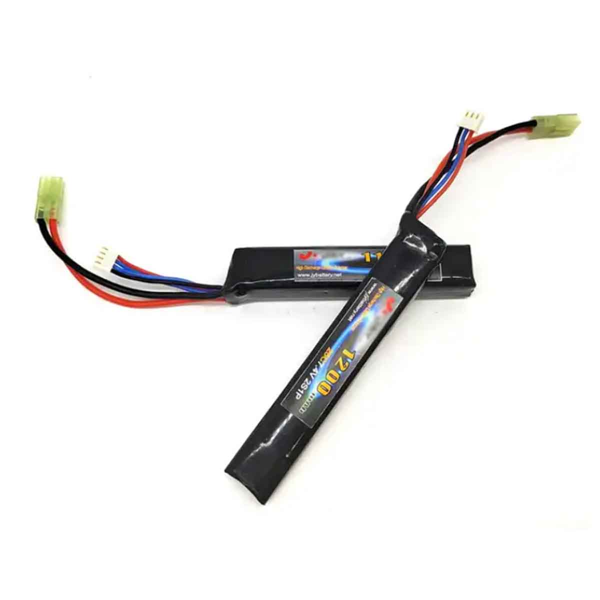 7.4V 1200mah 可充電電池，附迷你田宮連接器，適用於氣槍