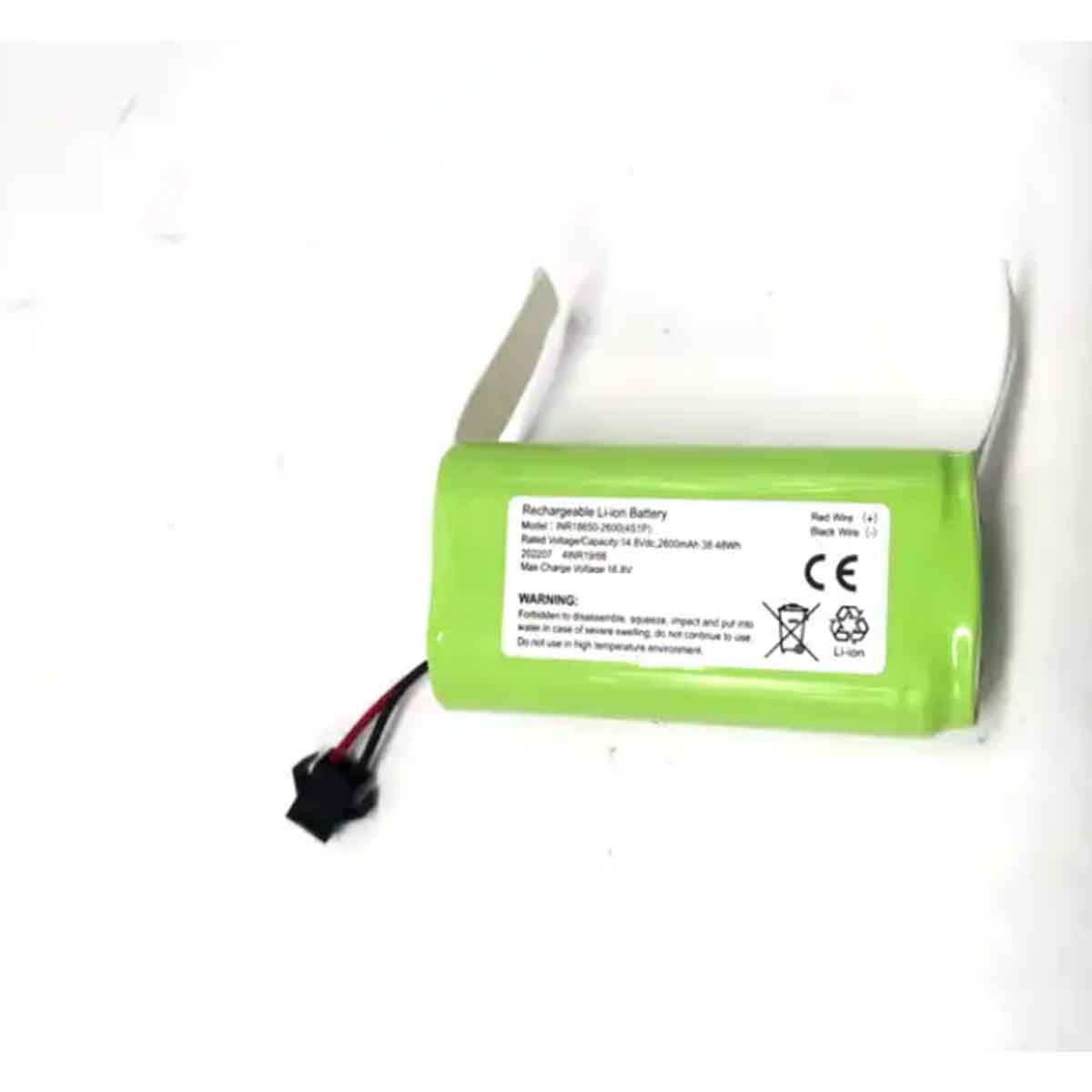 14.4V 2600mAh 鋰離子電池組替換零件適用於科沃斯 Deebot N79 N79S N79W N95 500 600 601 605 661 DN621 DN622 DO3G.10