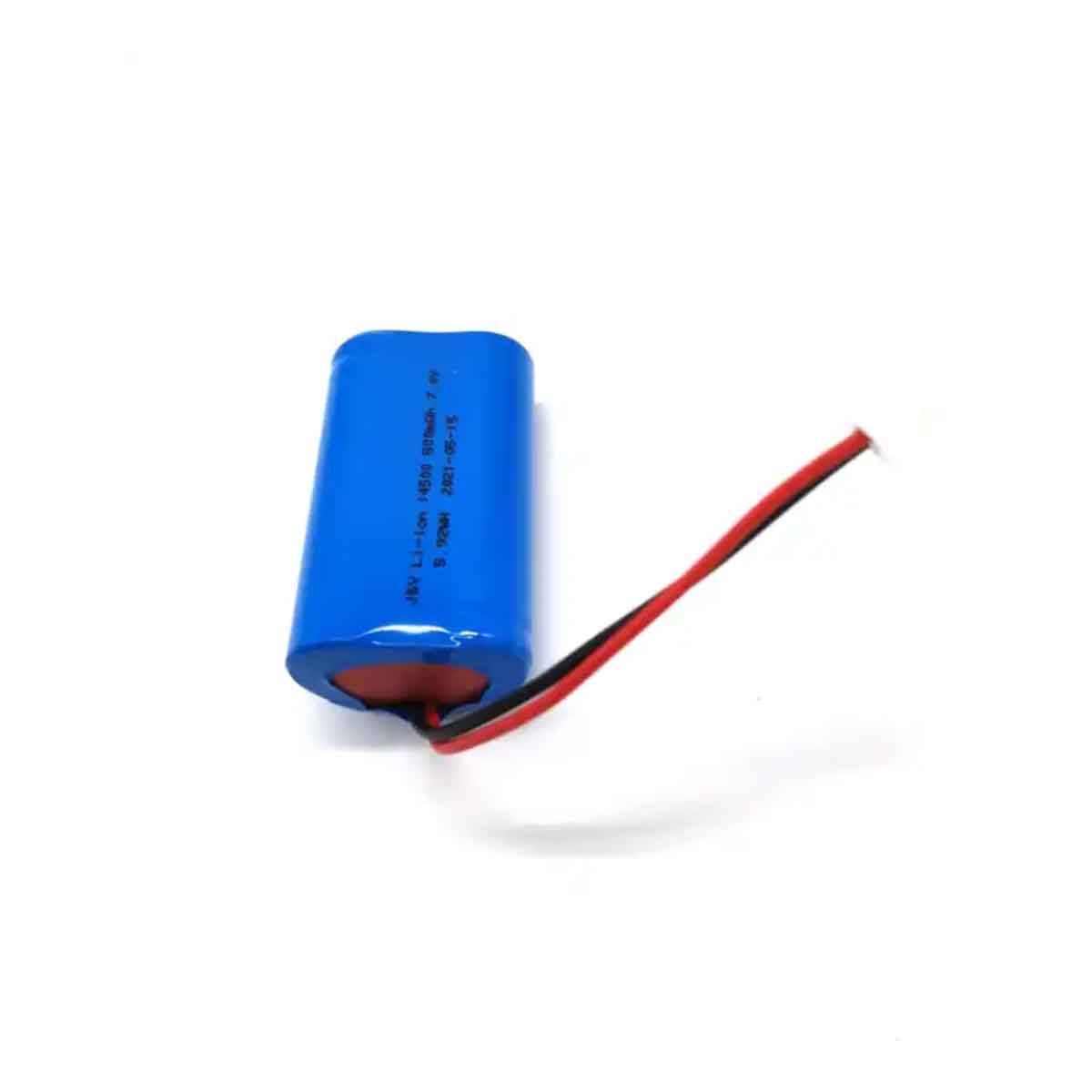 7.4V 800mAh 14500 Protected Li-ion Rechargeable Battery