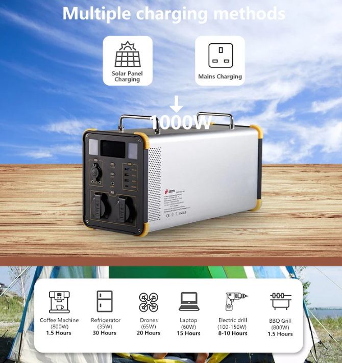 1000 Watt Portable Power Station Portable Power Supply Outdoor Energy Storage Emergency Battery