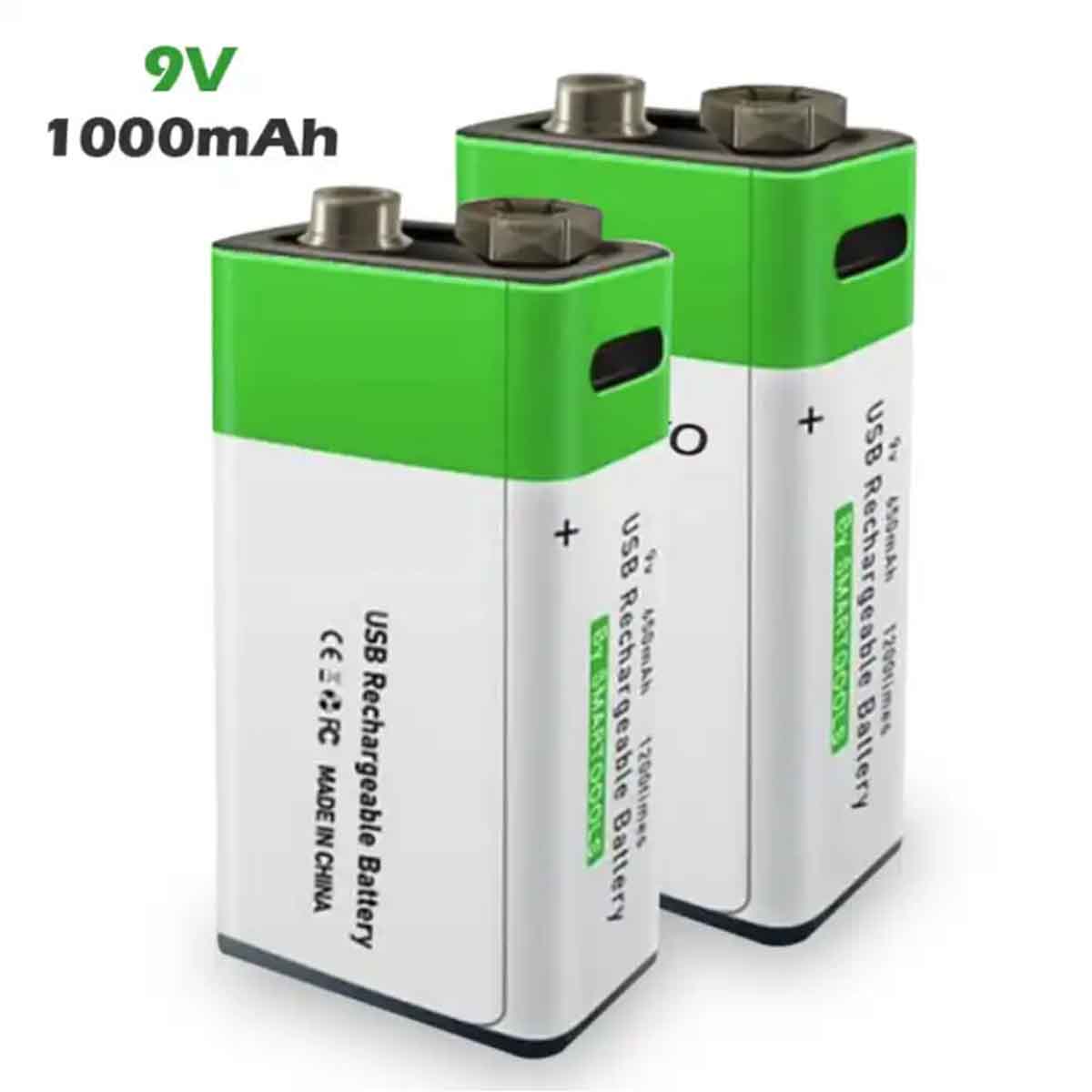 9V 1000mAh rechargeable battery USB C lithium battery lipo aa rechargeable bulk for toy home electro