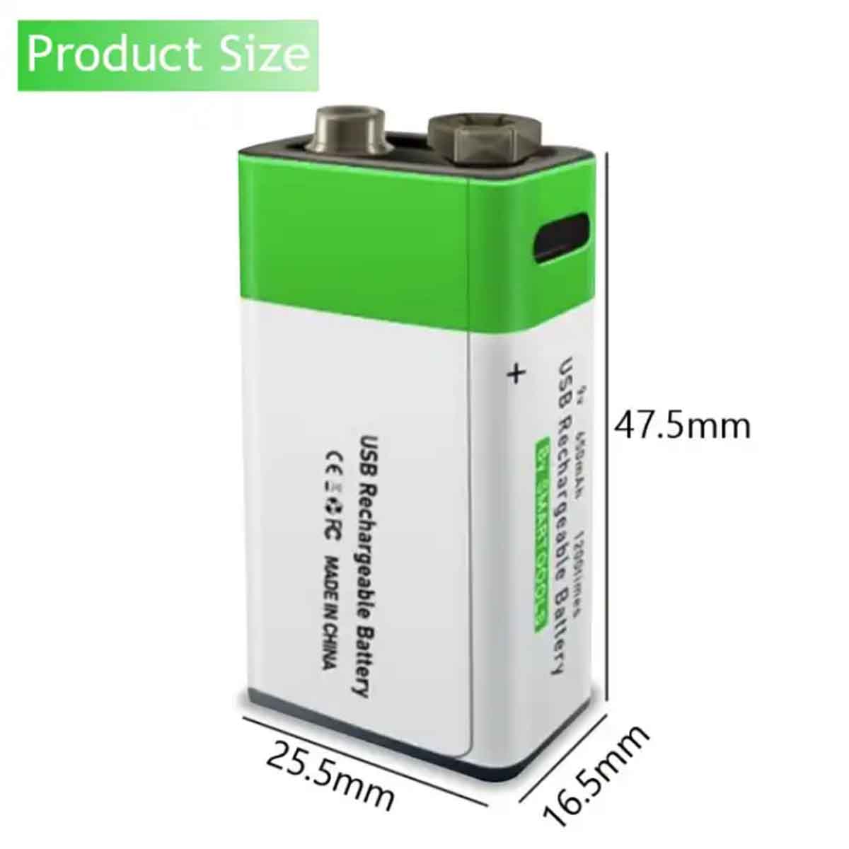 9V 1000mAh rechargeable battery USB C lithium battery lipo aa rechargeable bulk for toy home electro