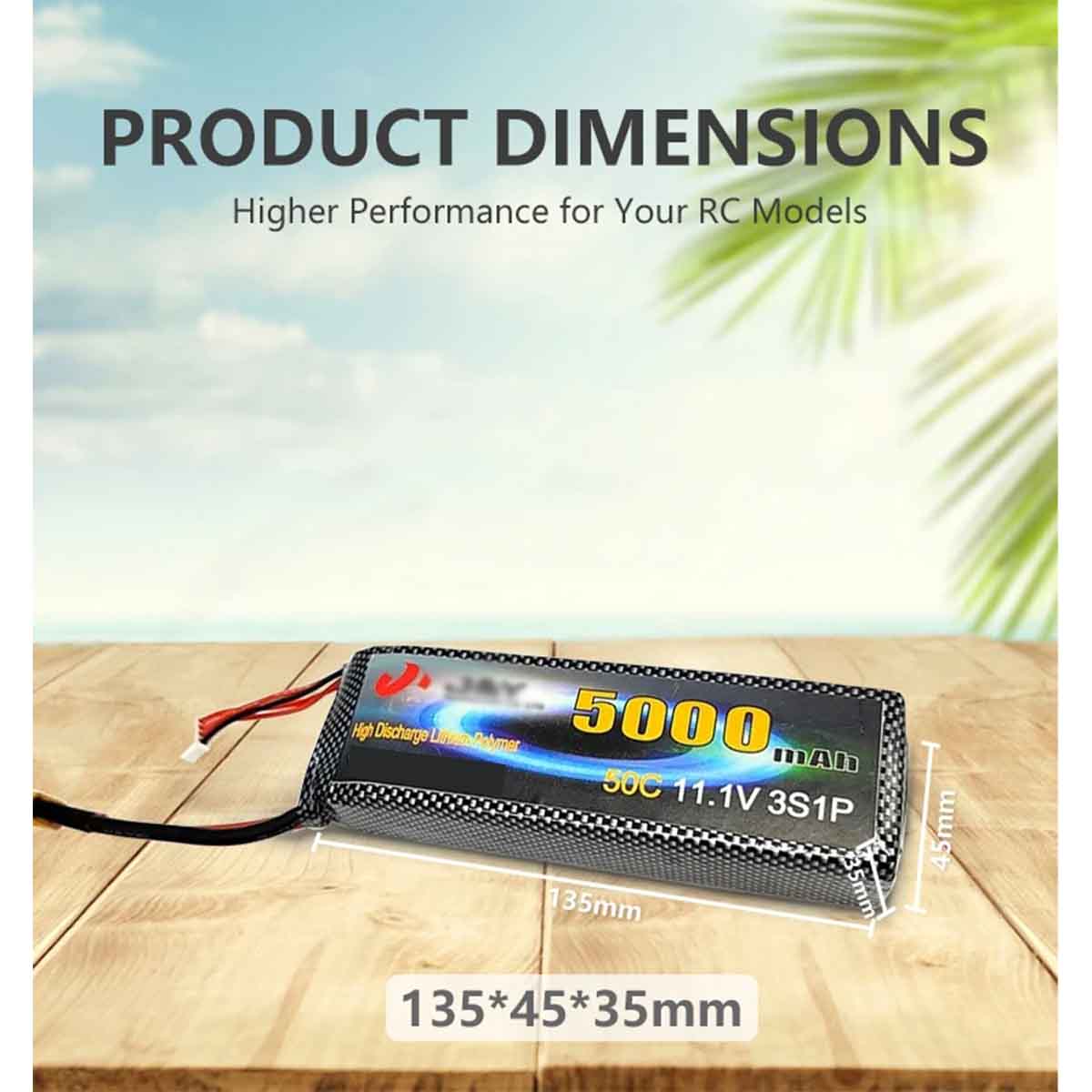 11.1V 5000mAh Lipo Battery Pack Rechargeable Battery 3S 18650 Li Polymer Battery For RC Car Tank Monster